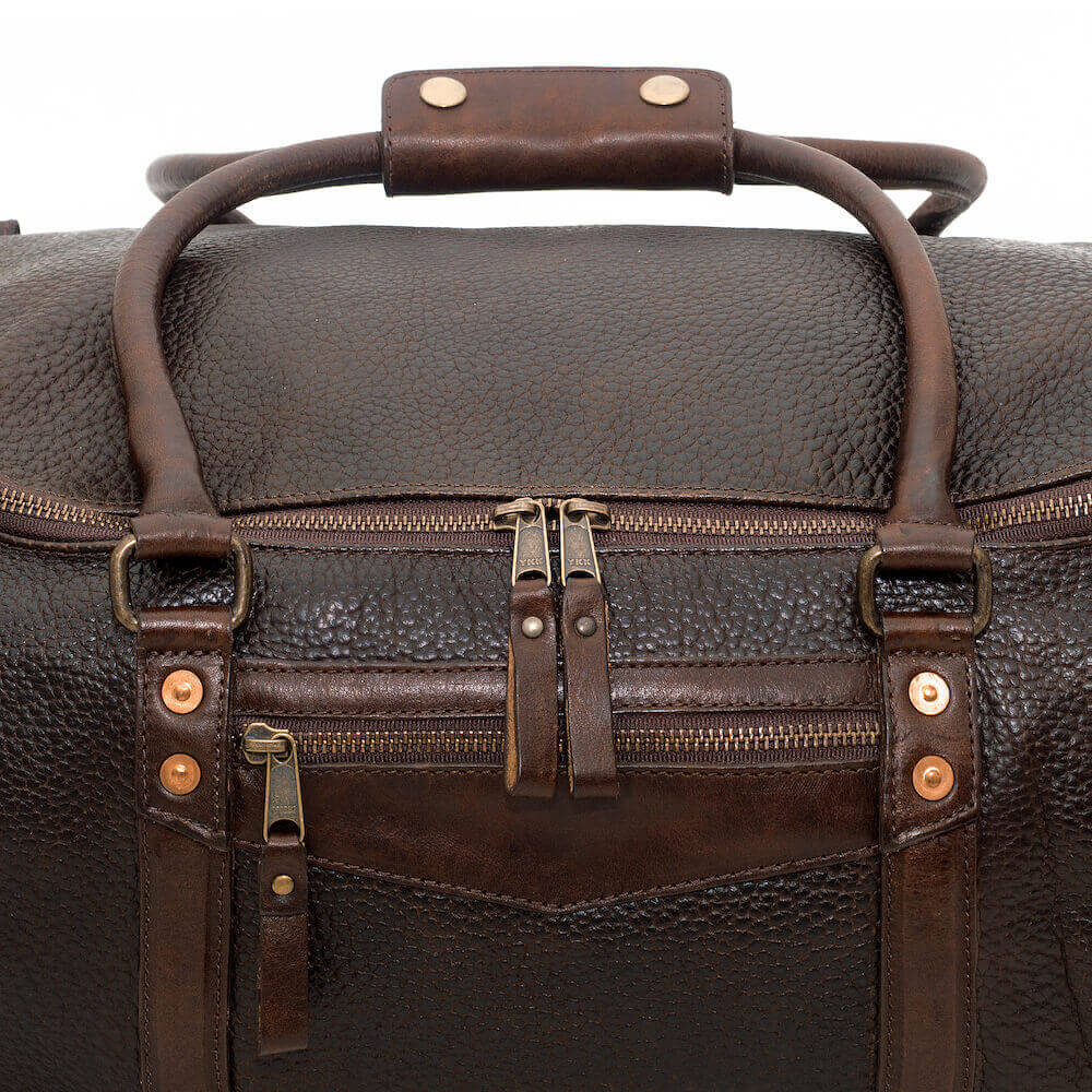 Theodore Leather Rolling Carry-On Duffle Bag