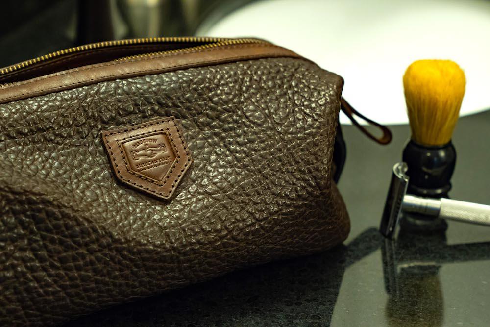 Theodore Leather Toiletry Wash Bag