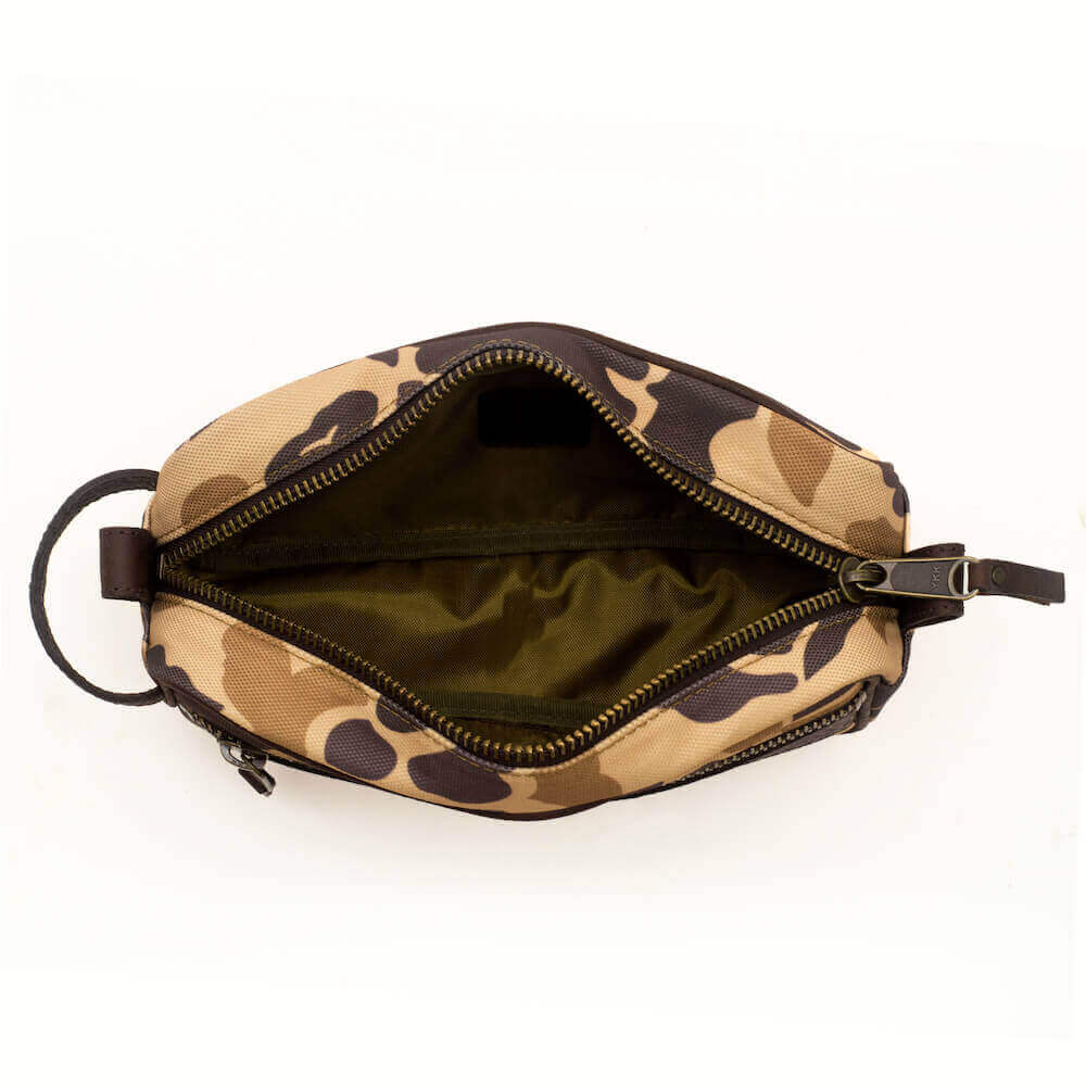Campaign Waxed Canvas Toiletry Shave Kit - Vintage Camo